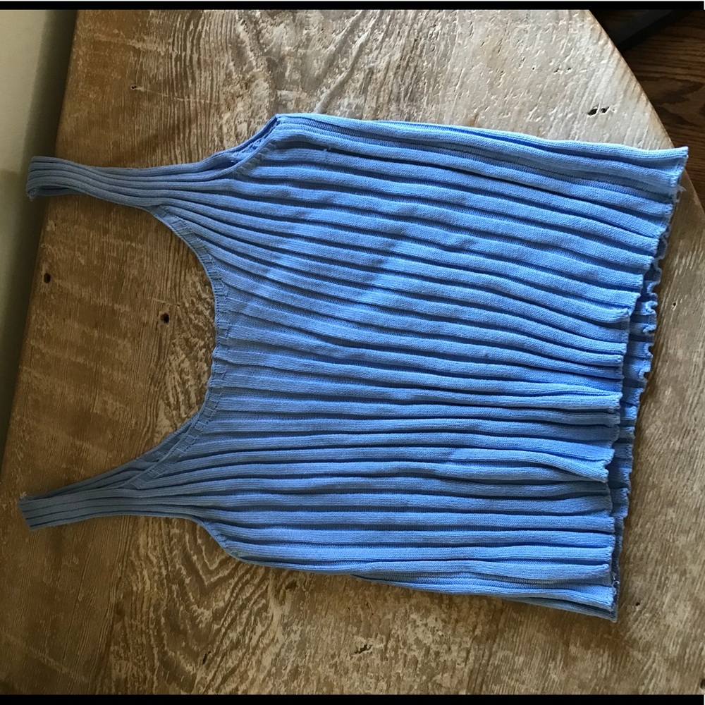 blue ribbed tank